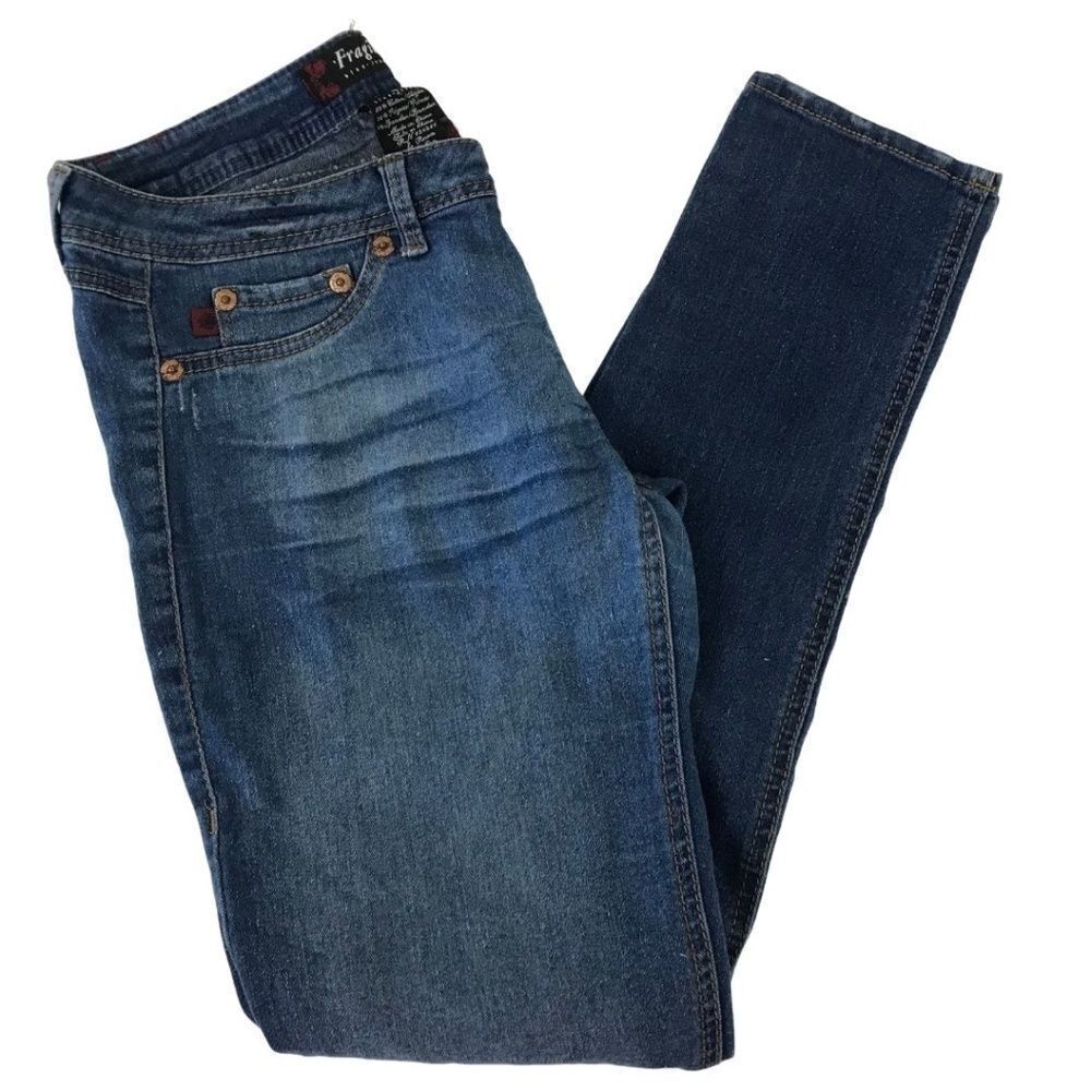 Fragile skinny blue jeans‎